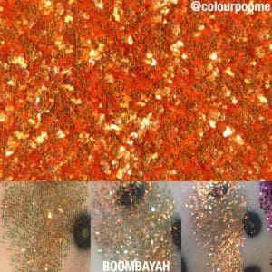 swatch of Colourpop BOOMBAYAH pressed glitter
