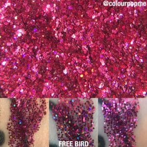Colourpop FREE BIRD pressed glitter swatch