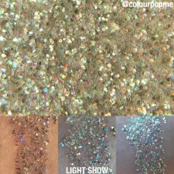 swatch of Colourpop LIGHT SHOW pressed glitter