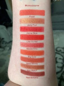 Main Squeeze palette Swatches