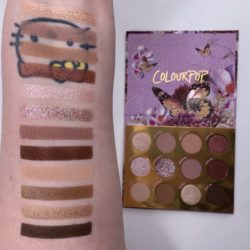 COLOURPOP Fluttery By palette swatches