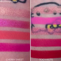 COLOURPOP eye shadow palette comparisons (CHERRY SWEET VS TOO HAUTE)