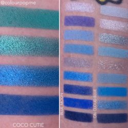 COLOURPOP eye shadow palette comparisons (COCO CUTIE VS BLUE MOON VS ON CLOUD BLUE)