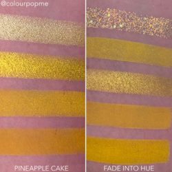 COLOURPOP eye shadow palette comparisons (PINEAPPLE CAKE, FADE INTO HUE)