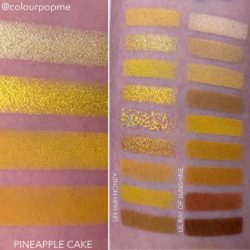 COLOURPOP eye shadow palette comparisons (PINEAPPLE CAKE, UH HUH HONEY, LIL RAY OF SUNSHINE)