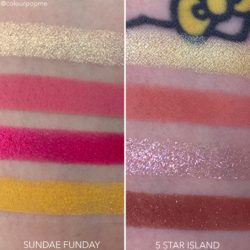 Coloupop Sundae Funday palette vs 5 Star Islanda