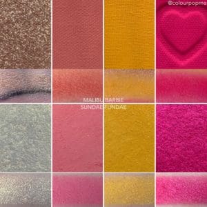 Coloupop Sundae Funday palette vs Malibu Barbie
