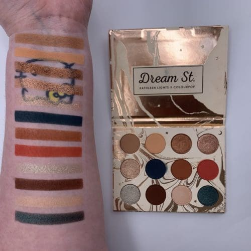 Colourpop DREAM STREET palette swatches