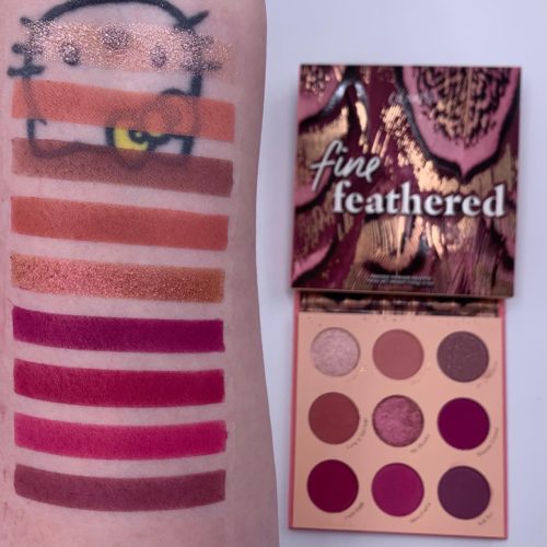 Colourpop FINE FEATHERED palette and swatches