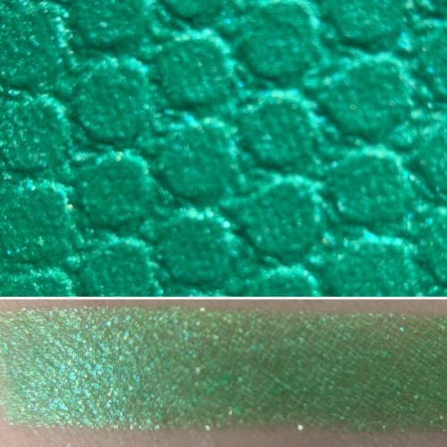 Colourpop PEEPS GREEN Super Shock Shadow swatch and photo